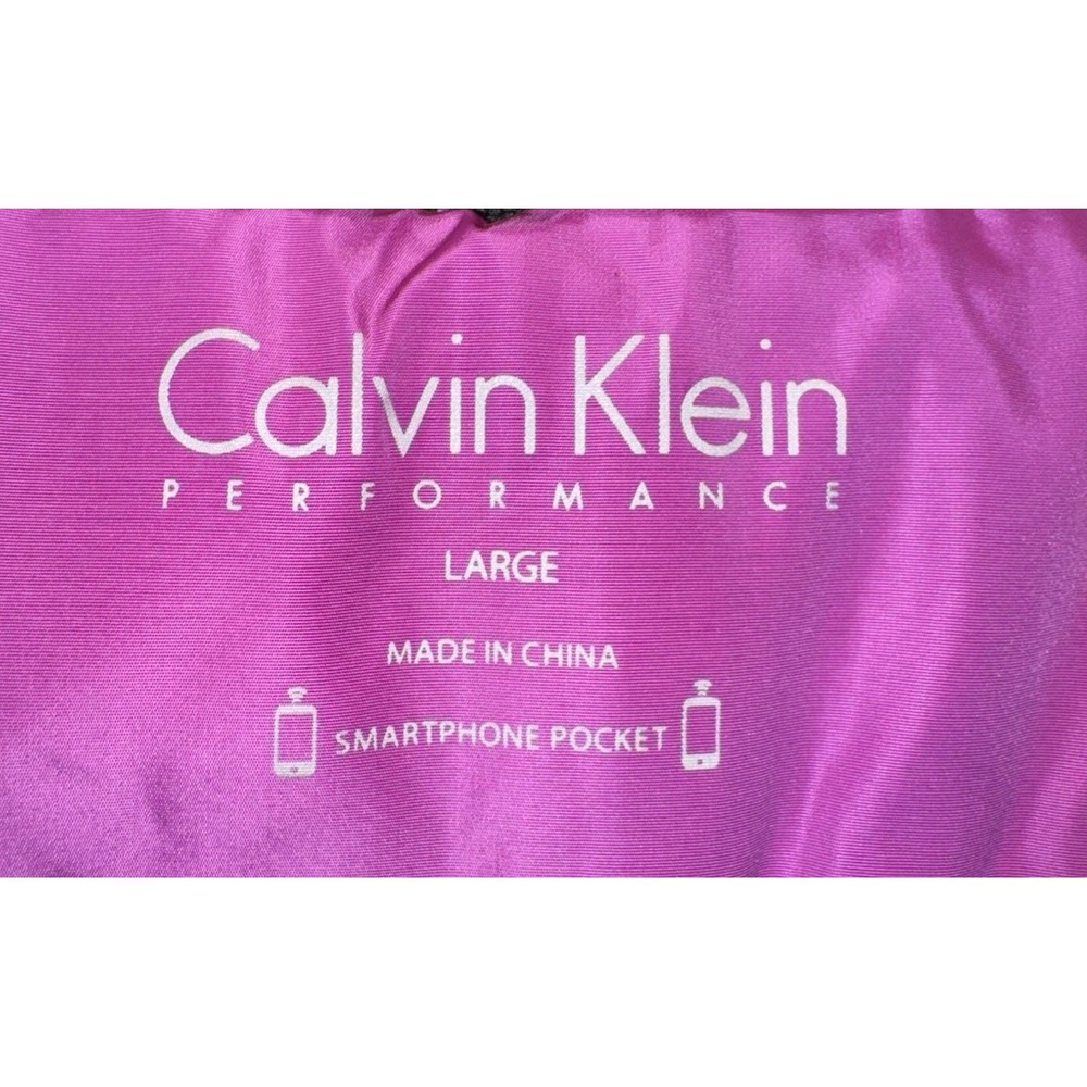 Calvin Klein Performance Women's Large Pink Black Puffer Vest Full Zip - Picture 5 of 8